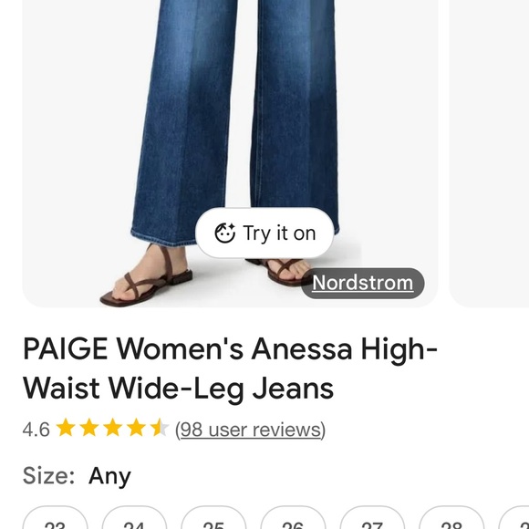 PAIGE PAIGE Women's Anessa High-Waist Wide-Leg Jeans - Picture 11 of 14